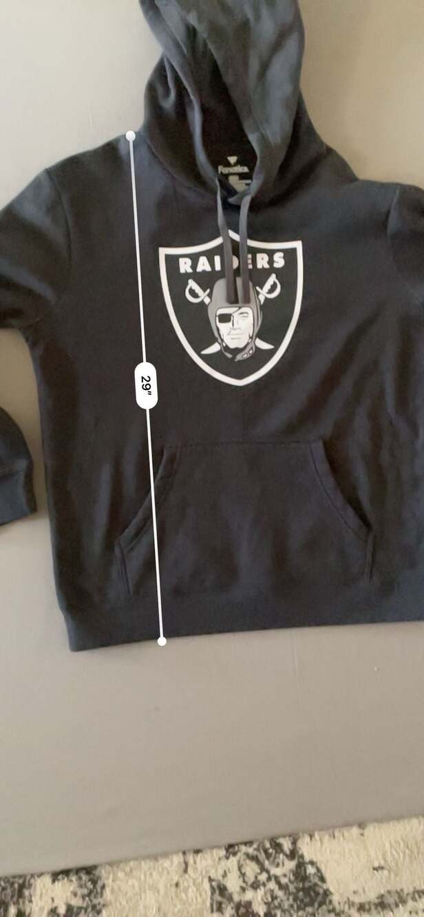 Fanatics Las Vegas Raiders Charcoal Grey Legacy Pullover Hoodie Size Large - Picture 5 of 6